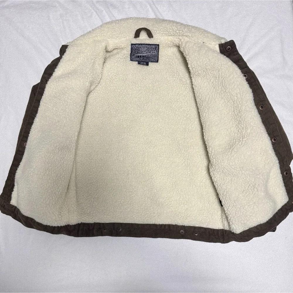 Trademark Brooklyn Cloth Brown Corduroy‎ Sherpa Jacket Size 14/16